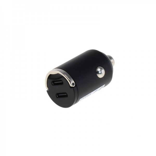 Billaderadapter 2x USB-C) USB Strømforsyning USB-PD 40W